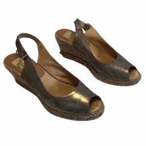 Kanna • Espadrille‎ Women's Wedge Sandals Shoes Size 8/8.5 EU 39 Bronze/Gold
